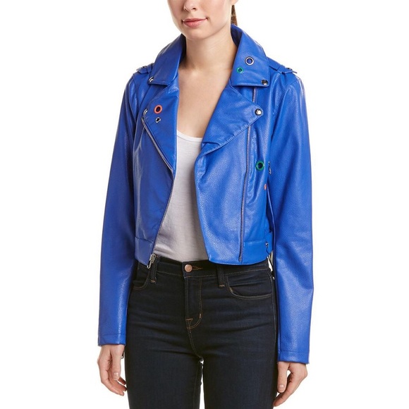 Sam Edelman Jackets & Blazers - Sam Edelman Starburst Moto Jacket Royal Blue